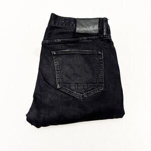 All Saints Rex Black Button Fly Slim LegDenim Jeans Size 33